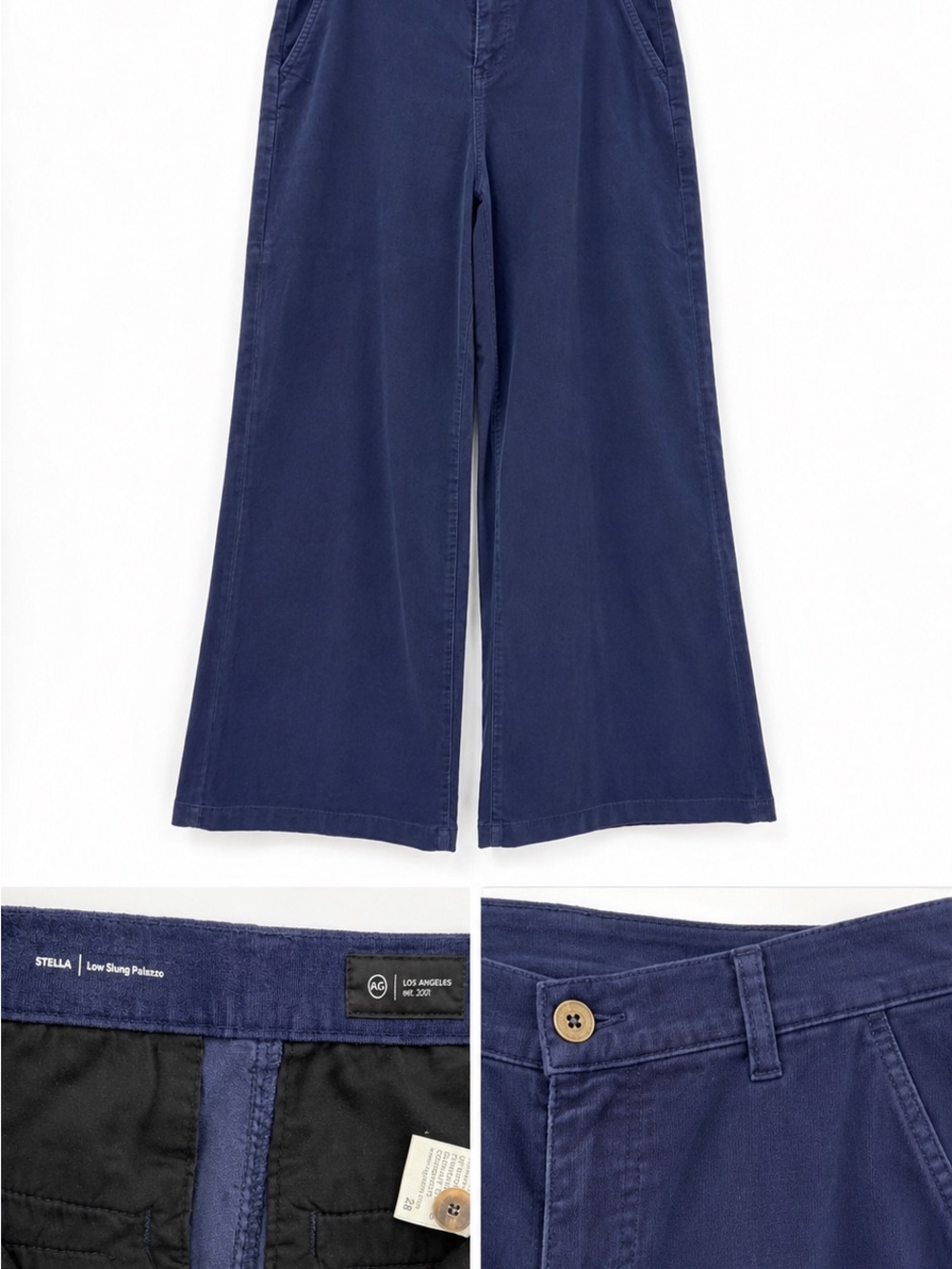AG Stella Low-Slung Palazzo Wide-Leg Pant